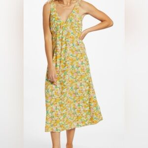 Billabong Feel the Love midi dress, size Medium